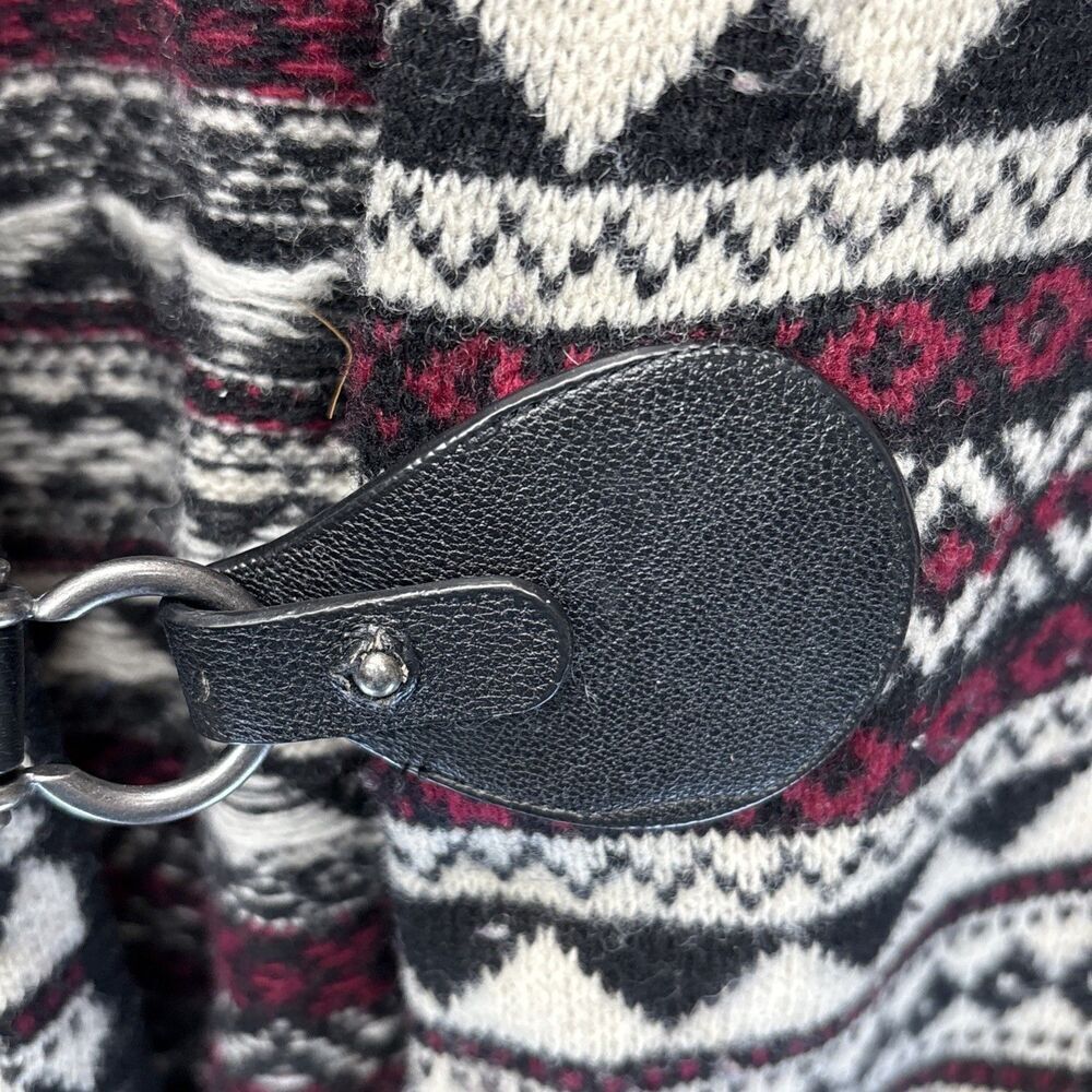 Cambridge Dry Goods Nordic Fair Isle Lambswool Duster Cardigan  Size M Vintage - Picture 5 of 11